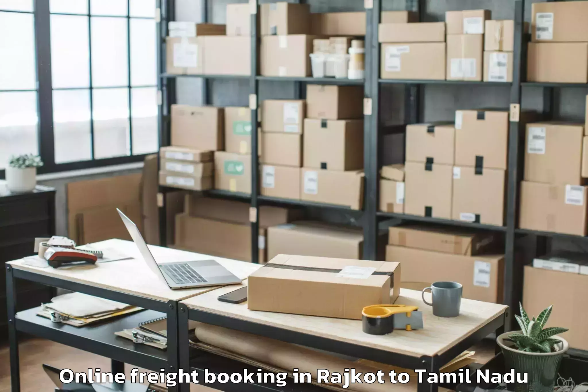 Affordable Rajkot to Abiramam Online Freight Booking